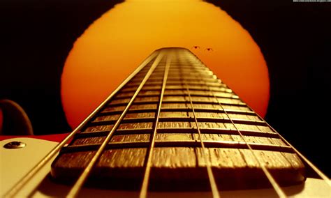 Guitar Wallpaper Japanese Sunset Fretboard