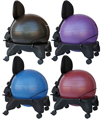 Measure your current chair and aim to have the diameter of the ball be about 4 inches (10.2 cm) higher than your current chair. Isokinetics Inc. Adjustable Back Exercise Ball Office ...
