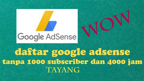 Namun sebelum itu pastikan sudah membaca kebijakan dan persyaratannya. Cara daftar google adsense tanpa syarat terbaru - YouTube