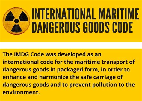 What Is Imdg Code International Maritime Dangerous Goods Code
