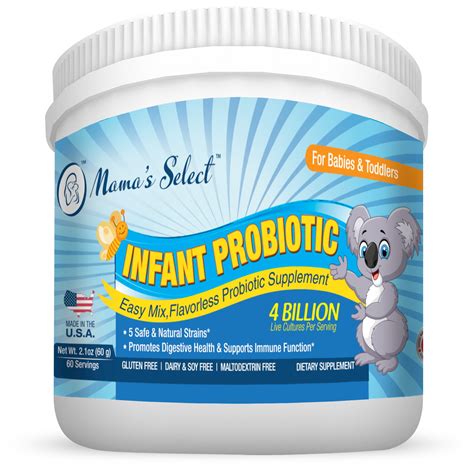 Mamas Select Infant Probiotics For Colic And Gas 4 Billion Live