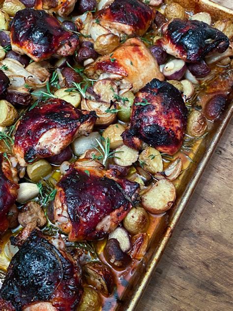 Sheet Pan Balsamic Chicken With Potatoes Eat Live Travel Write