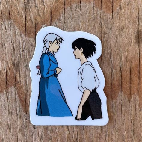 Howls Moving Castle Sticker Sophie And Howl Sticker Ghibli Etsy