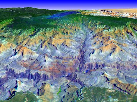 Space Images 3 D View Of Grand Canyon Arizona