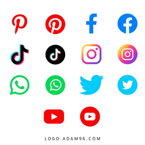 تحميل شعارات مواقع التواصل الاجتماعي عالية الجودة بصيغة Png