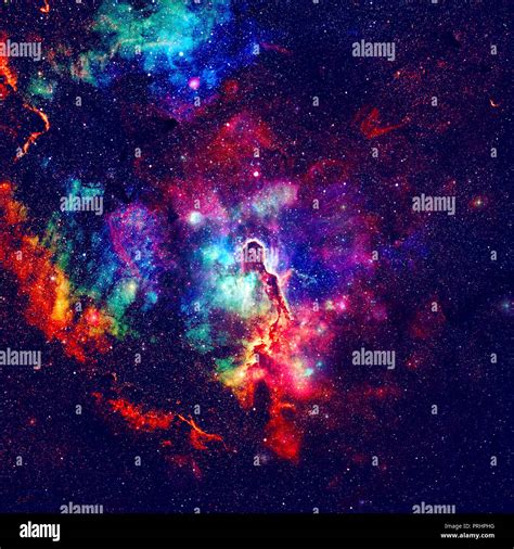 Colorful Galaxy In Outer Space Elements Of This Image Furnished By
