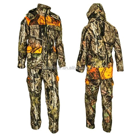 Hunting Blaze Orange Camo Clothes Jacket With Pant From Bj Outdoor