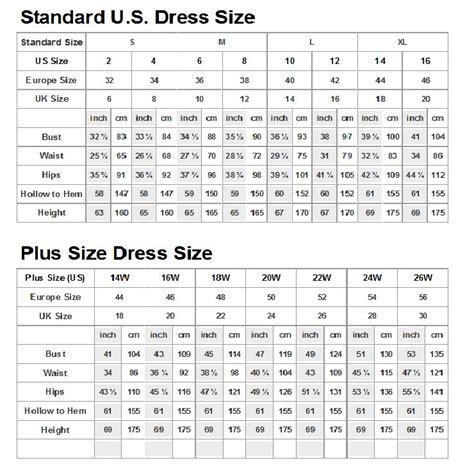 Us Standard Clothing Size
