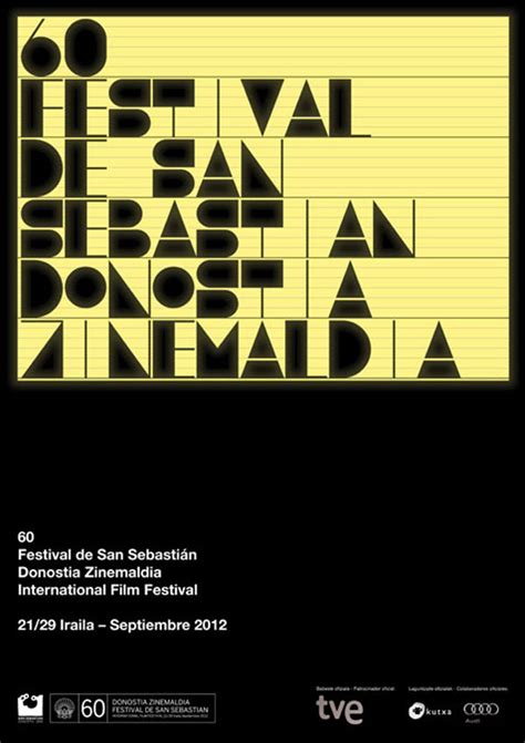 Typographic Posters By Roseta Y Oihana For Festival De San Sebastián