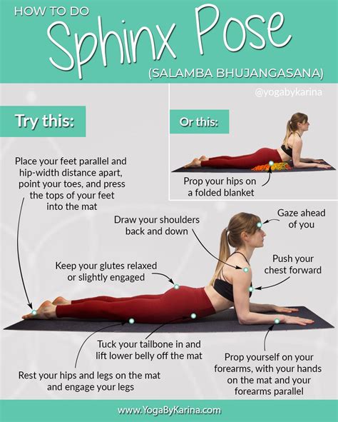 Yoga Tutorial How To Do Sphinx Pose Yoga By Karina Yoga Tutorial