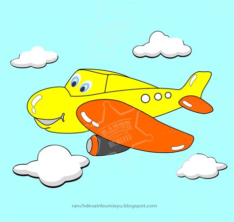 Gambar Pesawat Animasi Lucu