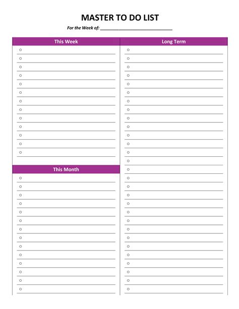 10 Word To Do List Templates Printable To Do Lists