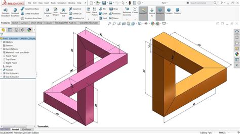 It seems to be such a basic tool the plane was created by specifying an offset distance from the top (red) face. Solidworks Tutorial | impossible Geometry and triangle ...