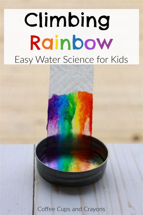 Climbing Rainbow Science Experiment Science Experiments Kids
