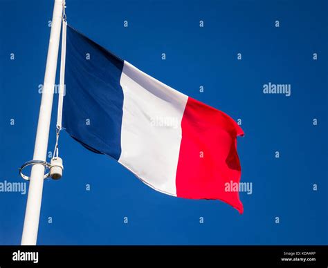 French Tricolour Flag National Flag Of France Flowing In The Breeze