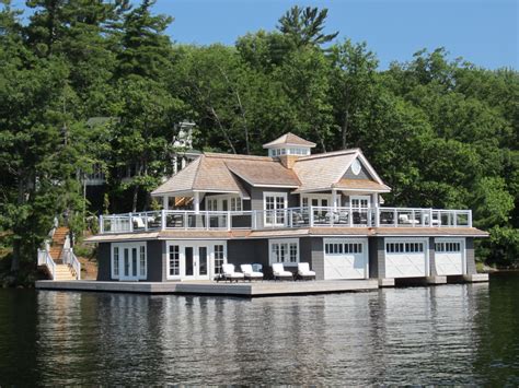 Beautiful Boathouse In Muskoka Lakes Ontario Canada