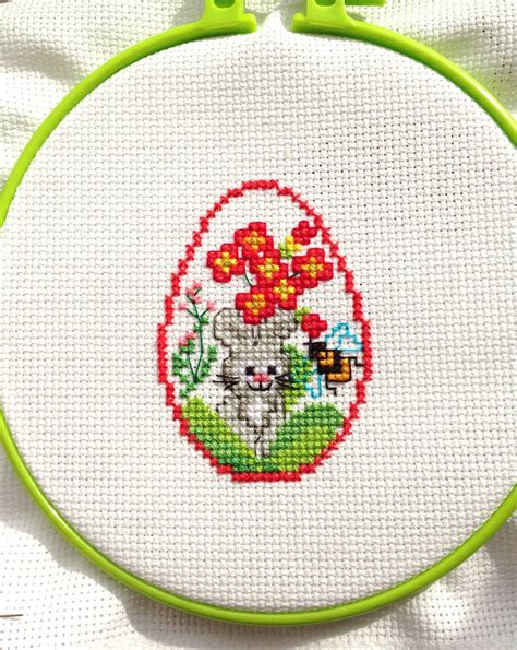Easter Egg Cross Stitch Pattern Easter Bunny Etsy In 2021 Cross