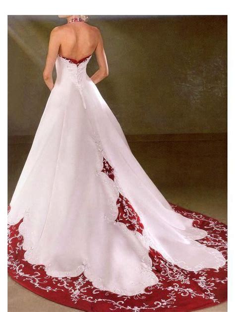 White And Red Dress Love Love Love The Details White Halter Wedding