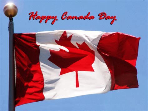 Happy Canada Day Waving Flag Picture