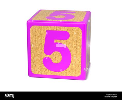 Number 5 Childrens Alphabet Block Stock Photo Alamy