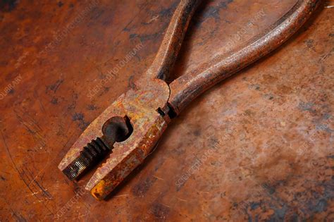 Rusty Pliers Stock Image F0209584 Science Photo Library