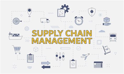 Scm Supply Chain Management Concept With Icon Set 3612698 Vector Art At