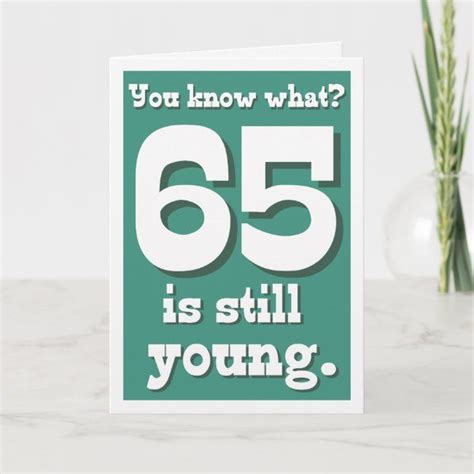 Happy 65th Birthday Card Happy 65 Birthday 65th