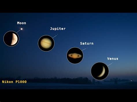 Planetary Alignment Venus Jupiter Saturn In The Evening Sky December Nikon P Super