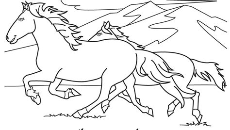 Wild Horse Coloring Pages At Free Printable