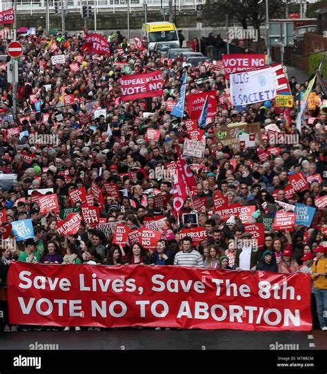 Dublin Ireland 10th March 2018 Members Of The Public March From Parnell Square To Merrion Sq