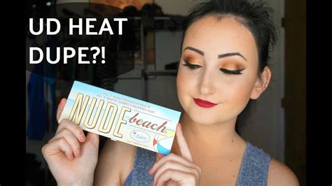 Dupe For Ud Heat Nude Beach Palette Tutorial And Brush Swatches Youtube