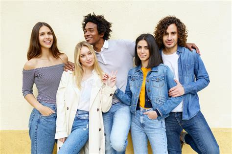 Multi Ethnic Group Of Young People Having Fun Together Stock Image