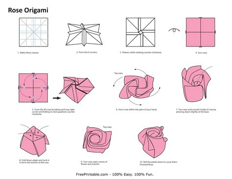 Paper Origami Rose