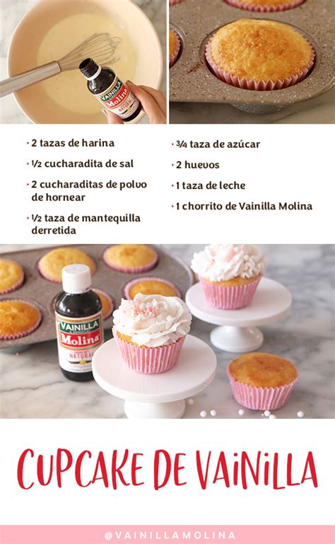 aprende la receta de unos cupcakes de vainilla caseros conoce aquí el paso a p… receta para
