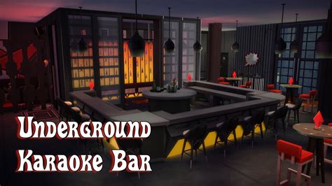 Underground Karaoke Bar The Sims 4 Speed Build No Cc Youtube