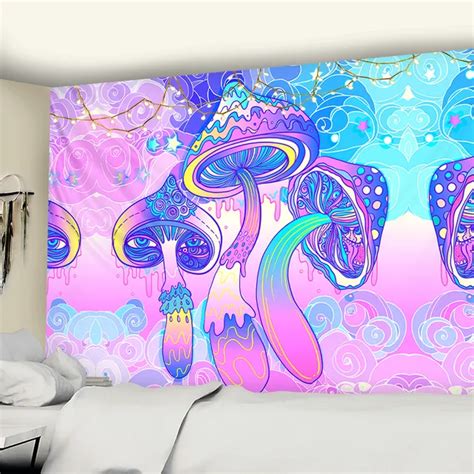 Psychedelic Mushroom Wall Hanging Tapestry