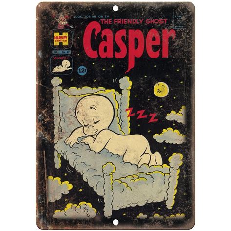 Casper The Friendly Ghost Harvey Comics 10 X 7 Reproduction Metal Si Rusty Walls Sign Shop