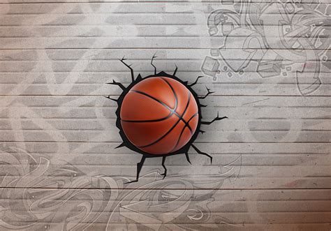 Basketball Graffiti Mural 3d Tenstickers