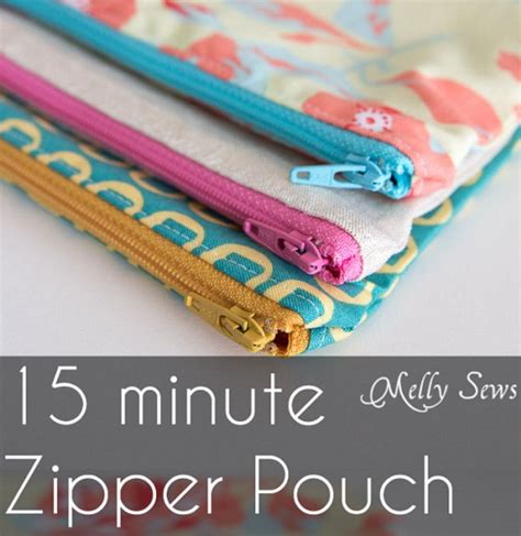 Tutorial 15 Minute Zipper Pouch Sewing