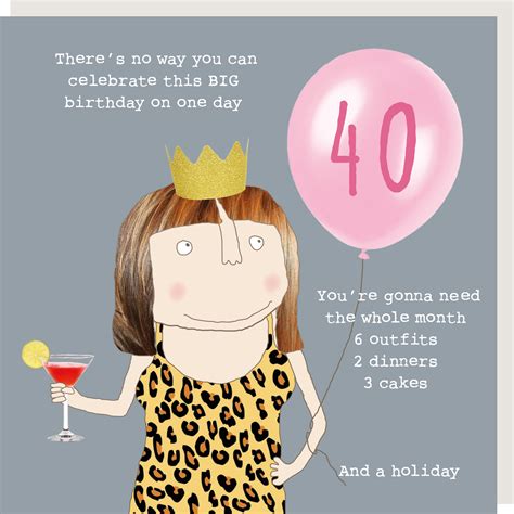 There's lots more to be tried, clyde, so let this page be you're 4 perfect 10's! Rosie Made A Thing Big Birthday Female 40th Birthday Card ...