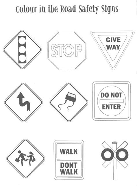 Coloring Pages Traffic Signs Coloring Home
