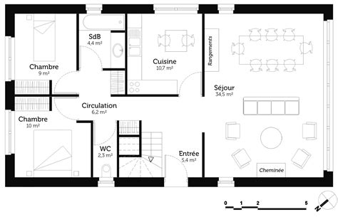 Plan Maison Chambres Et Mezzanine Ooreka