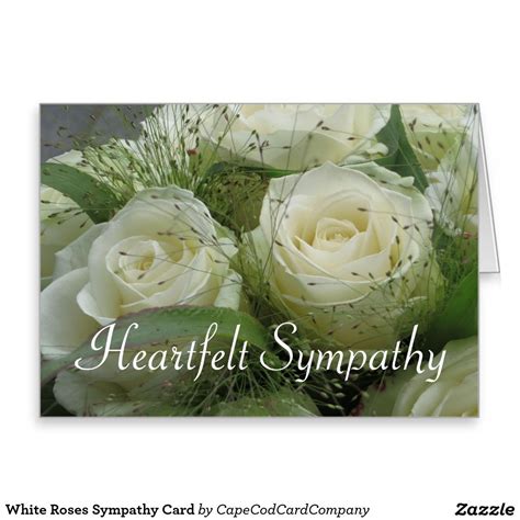 White Roses Sympathy Card | Sympathy cards, White roses, Sympathy