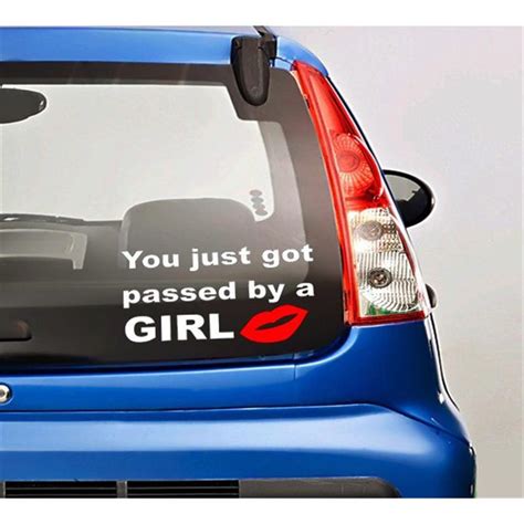 Buy Funny You Just Got Passed By A Girl Letters Car Reflective Sticker