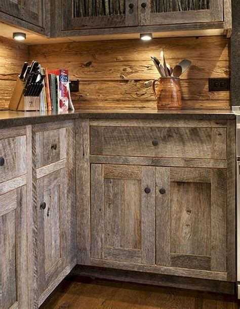 Review Of Rustic Barnwood Kitchen Cabinets Ideas