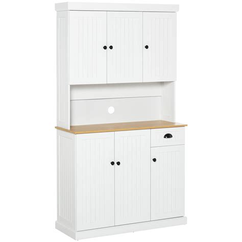 Buy Homcom 71 Buffet With Hutch Modern Kitchen Pantry Storage Cabinet