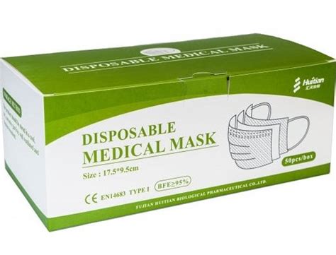 Byd Care 50 Triple Layer General Purpose Face Masks Coverings In Face