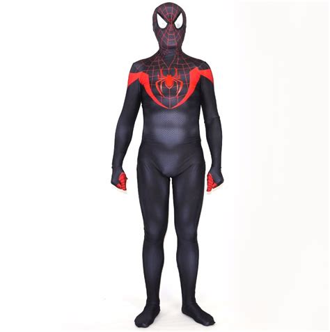 Black Red Spider Man Costume Men Adult Spiderman Cosplay Suit Spandex