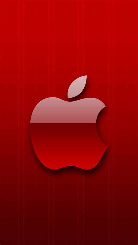 Red Glass Apple Logo Best Iphone 5 Full Hd Background