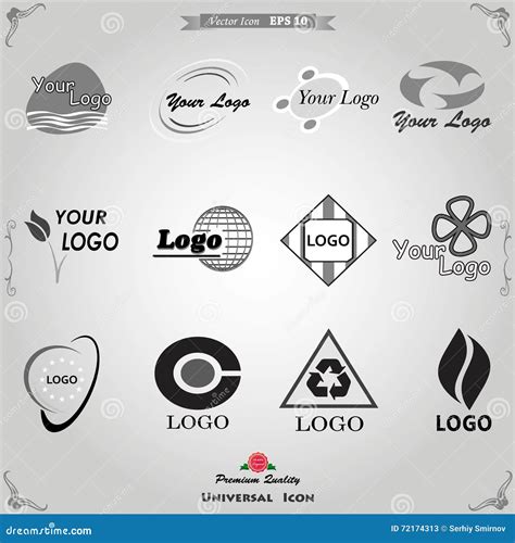 Set Of Elements For Logo Design Vector Stock Vector Illustration Of
